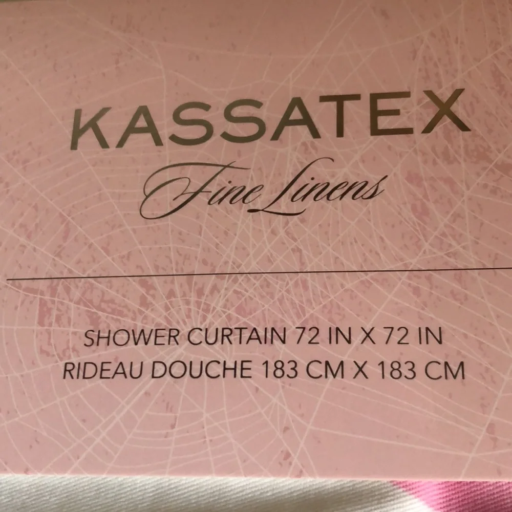 Kassatex PINK GHOSTS Halloween Shower Curtain Bath Decor